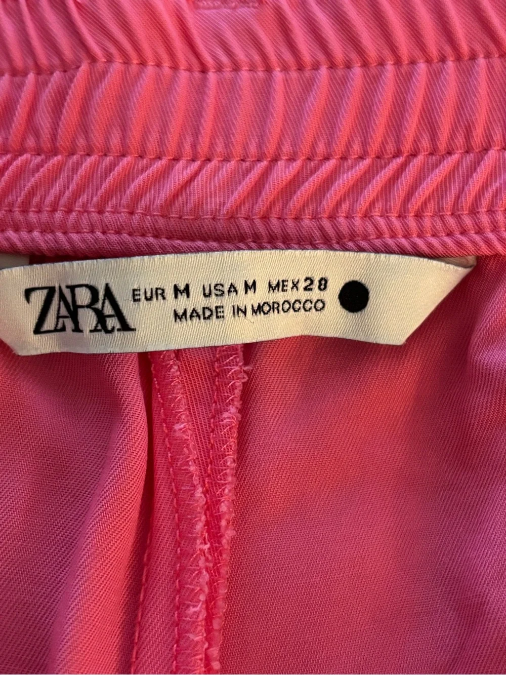 Zara Hot Pink Wide-Leg Trousers